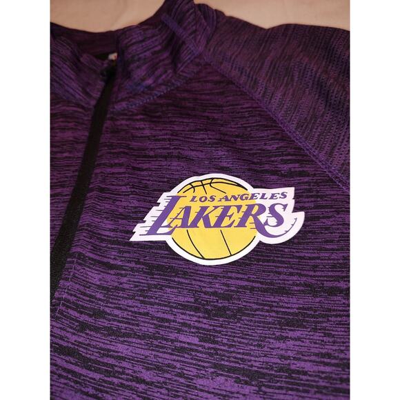 Los Angeles Lakers Purple zip pullover long sleeve size Medium Unisex - Picture 3 of 10
